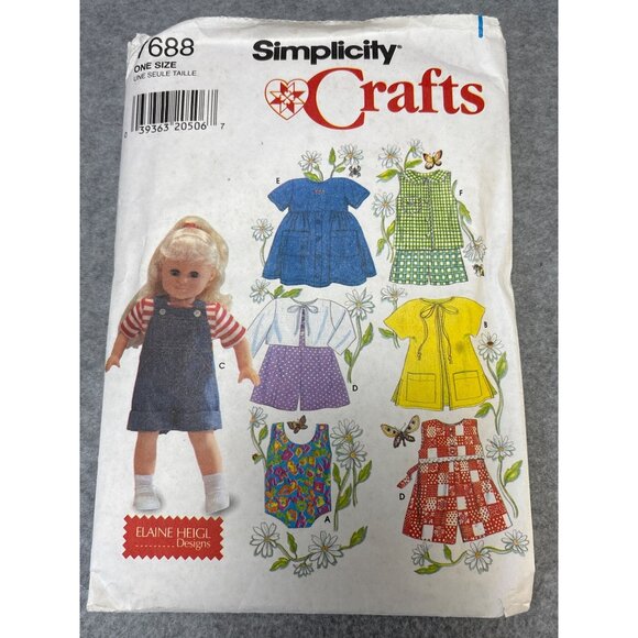 Simplicity Crafts 7688 Doll Clothes Sewing Uncut Pattern for 18-Inch Doll Outfit - Picture 5 of 5